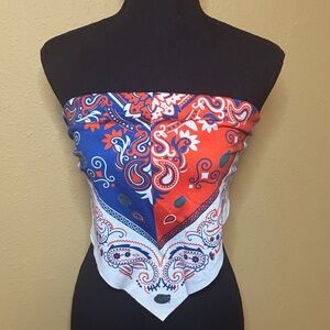 Paisley Florida Gator Bandana Print Tube Top